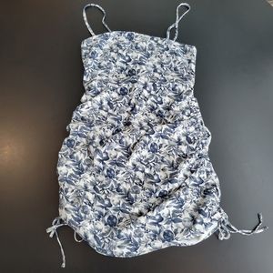 Abercrombie White & Blue Spaghetti Strap Dress